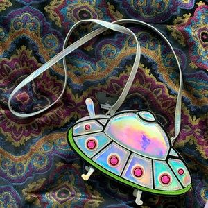 Alien UFO holographic purse